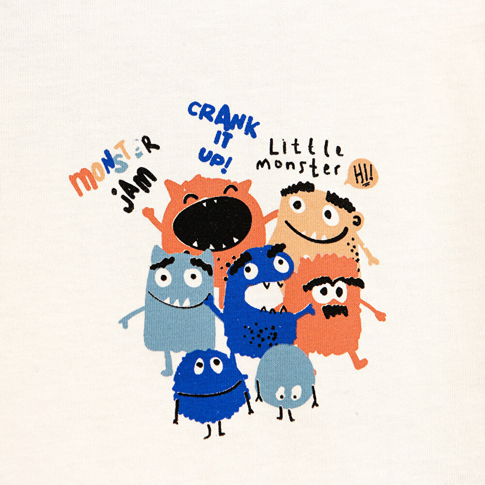 Little Monster Tshirt-Şort Erkek Bebek