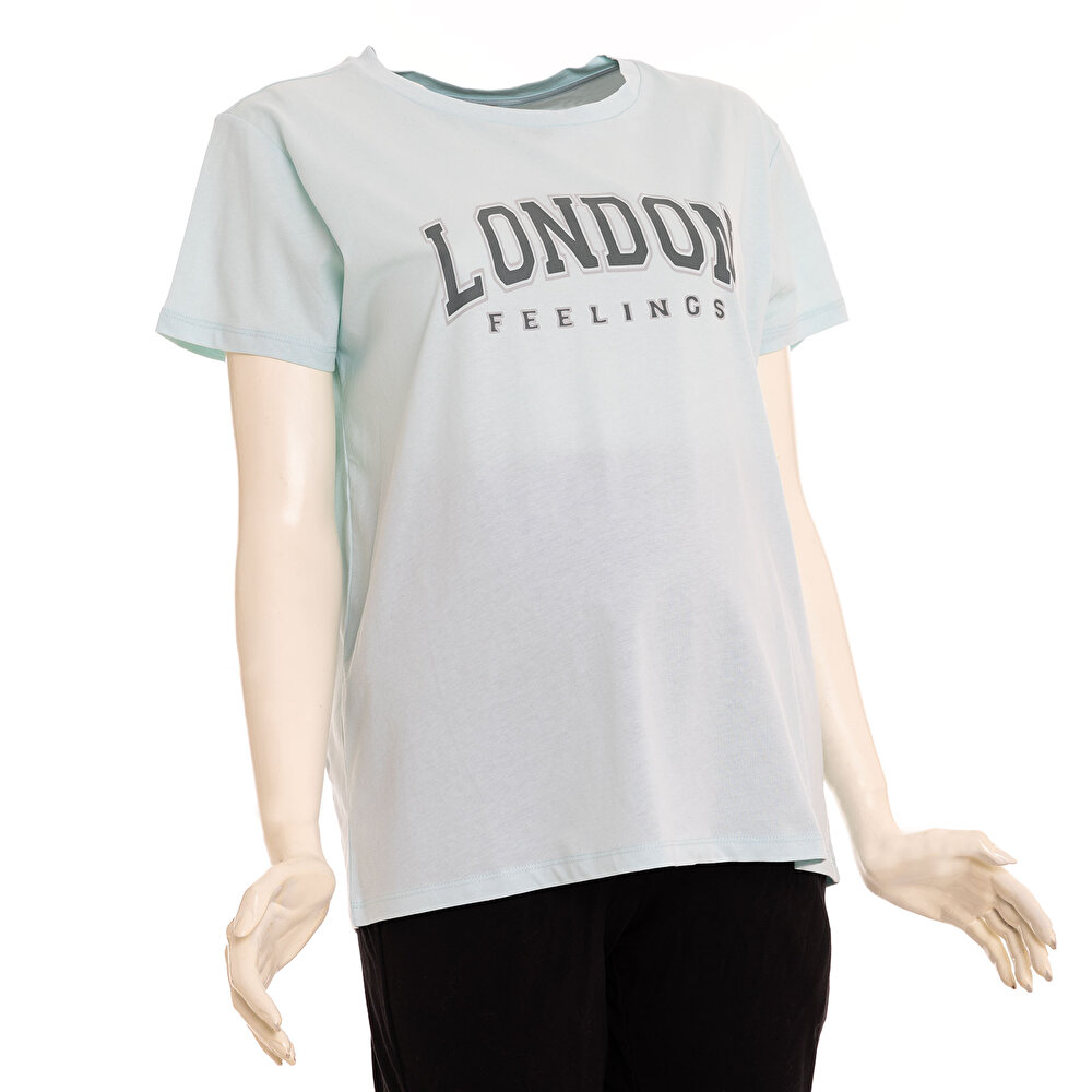 London temalı tişört Hamile Kısa Kol Tshirt Anne Giyim