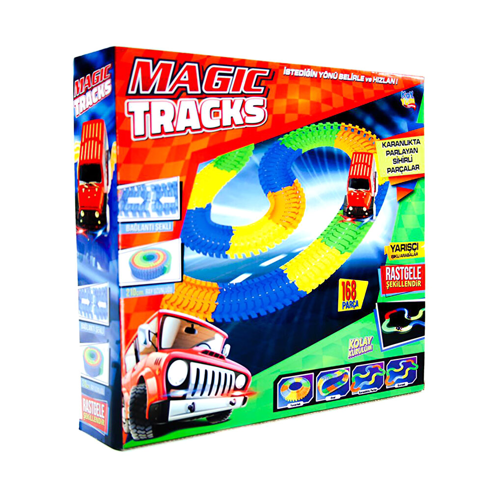 Magic Tracks Hareketli Raylar 168 Parça 1 Arabalı