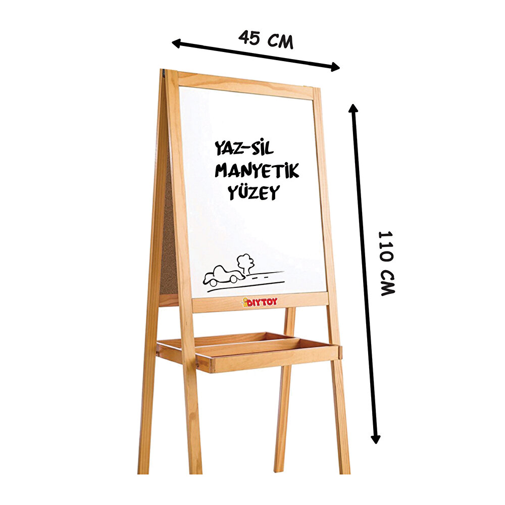 Manyetik Çift Taraflı Ahşap Yazı Tahtası