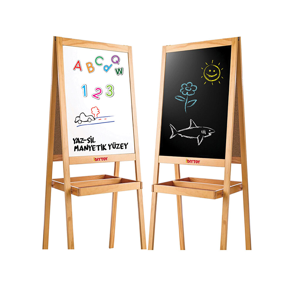 Manyetik Çift Taraflı Ahşap Yazı Tahtası