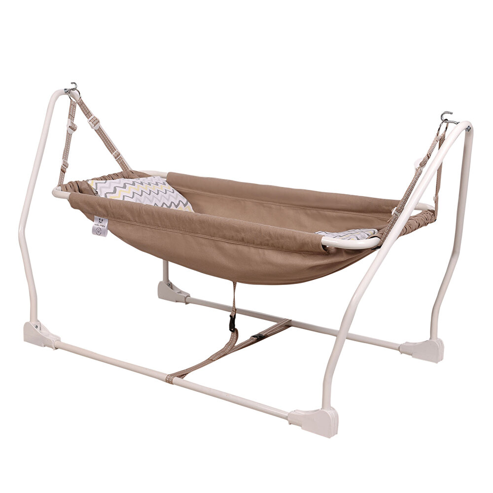 Marmaris Katlanır ve Sallanabilir Bebek Hamağı Kahverengi