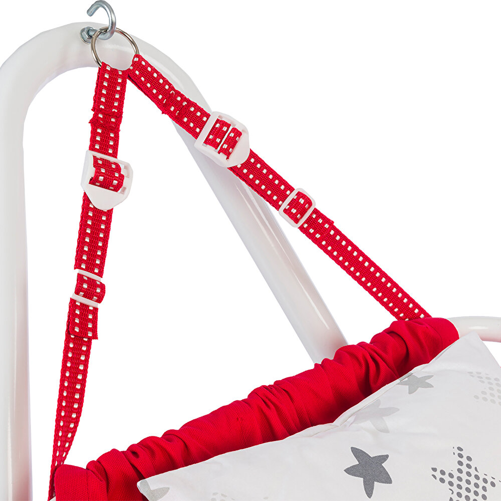 Marmaris Katlanır ve Sallanabilir Bebek Hamağı Kırmızı