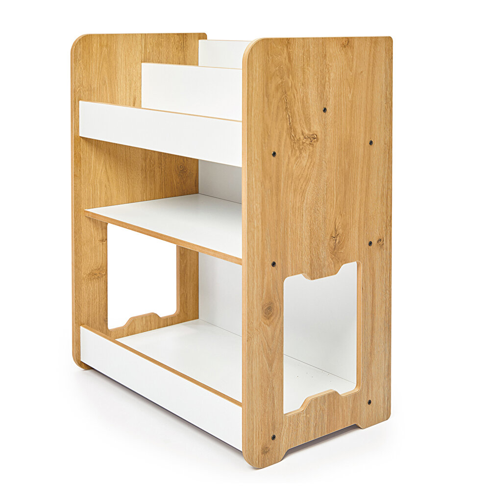 Martı Ahşap Çok Amaçlı Montessori Kitaplık/Oyuncaklık Naturel
