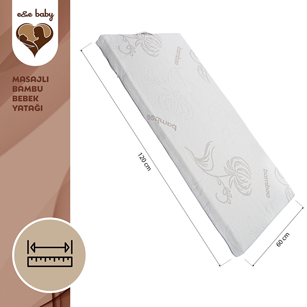 Masaj Yapan Bambu Kolik Bebek Yatağı 60x120