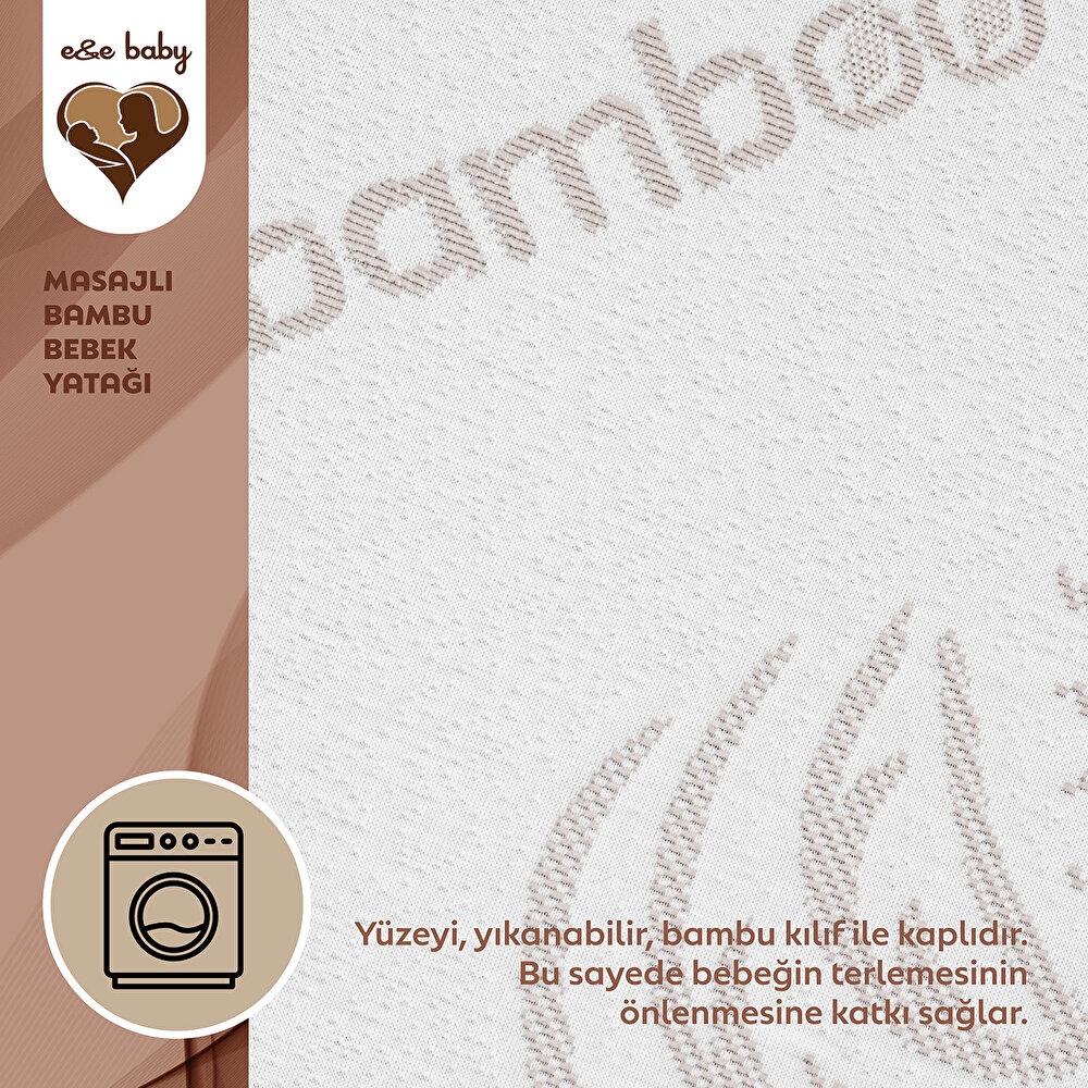 Masaj Yapan Bambu Kolik Bebek Yatağı 60x120