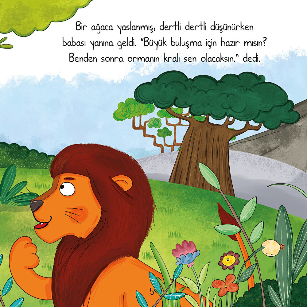 Kral Olmak İstemeyen Aslan Bebek Masal Kitabı Ezo Sunal