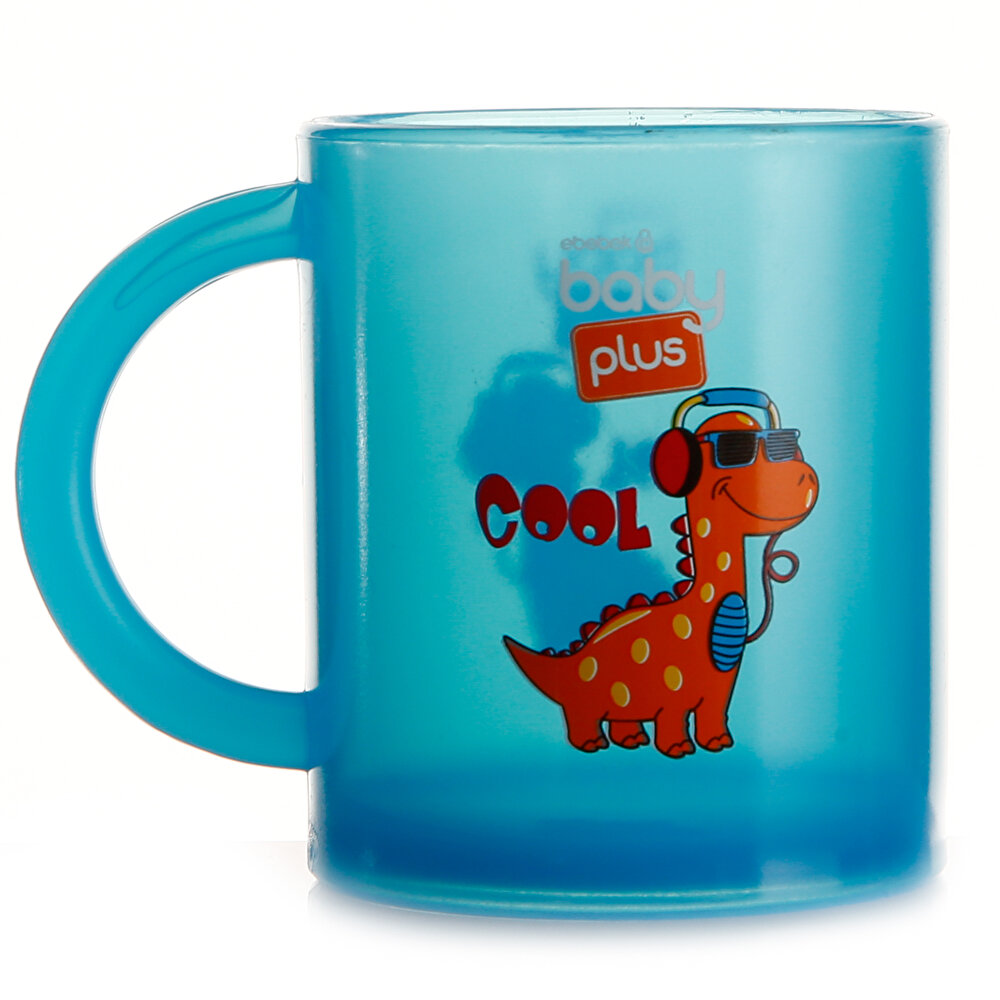 Desenli Pipetli Bardak 210 ml Mavi