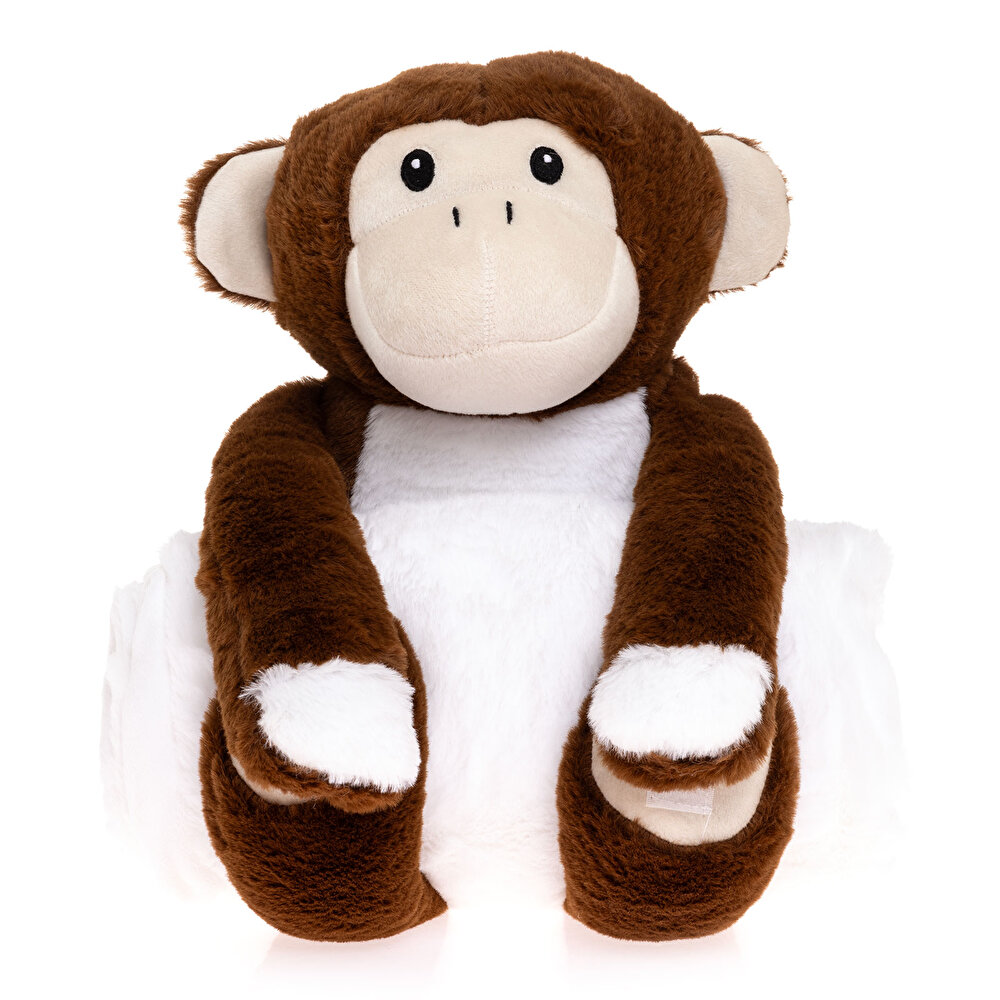 Maymun Oyuncaklı Erkek Battaniye 70x78 cm Erkek Bebek