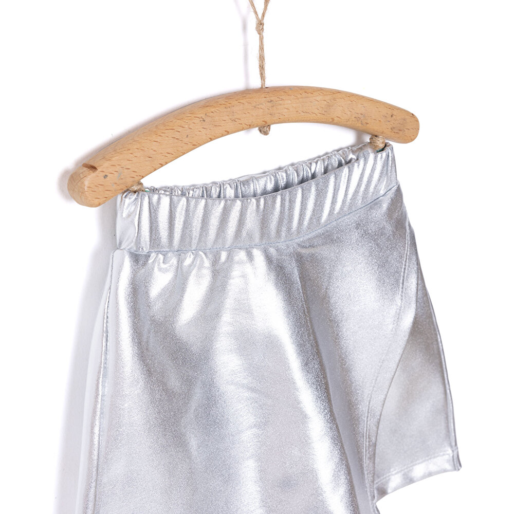 Kız Bebek Etek  Süprem Kumaş Metallic Gümüşz Bebek