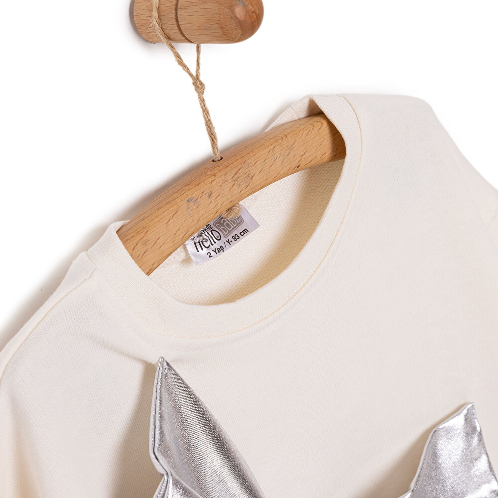 Metallic Sweatshirt Kız Bebek