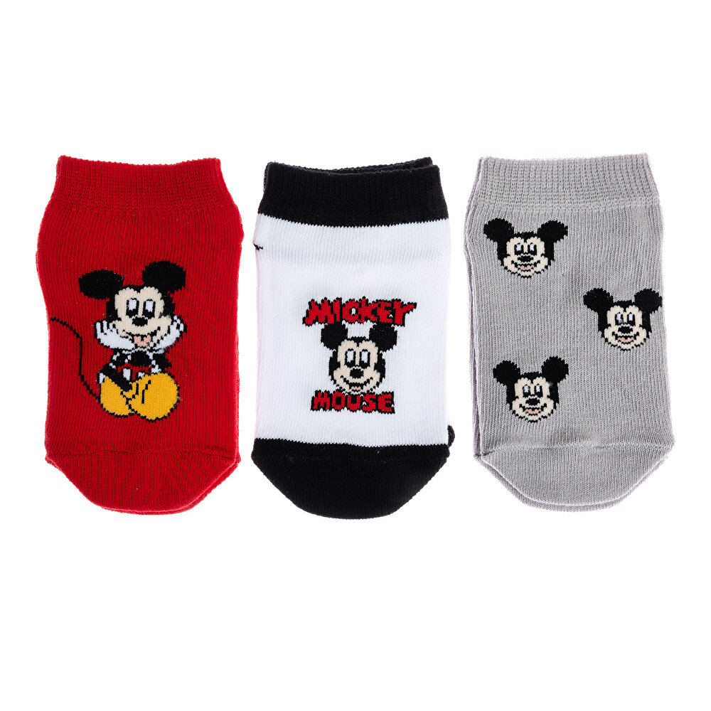 Mickey Mouse 3'lü Bilek Çorap Erkek Bebek
