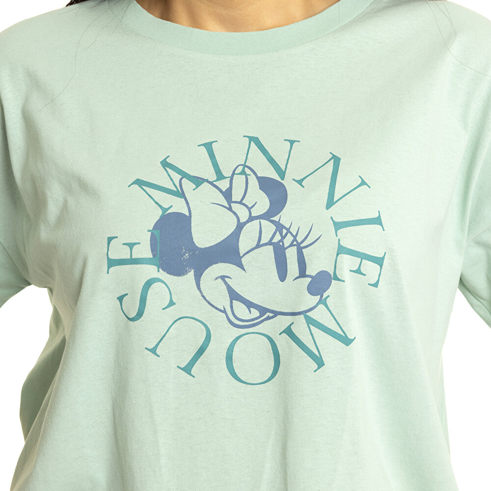 Mickey&Minnie Mouse Hamile Kısa Kol Tshirt Anne Giyim