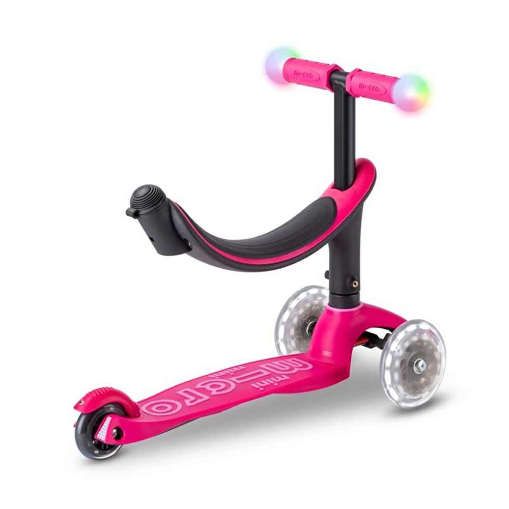 Micro Mini2Grow Deluxe Magic LED 3 Tekerlekli Scooter Pink