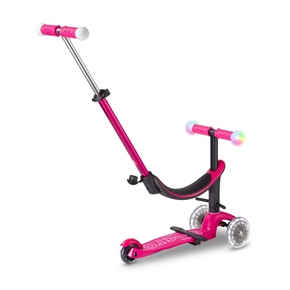 Micro Mini2Grow Deluxe Magic LED 3 Tekerlekli Scooter Pink