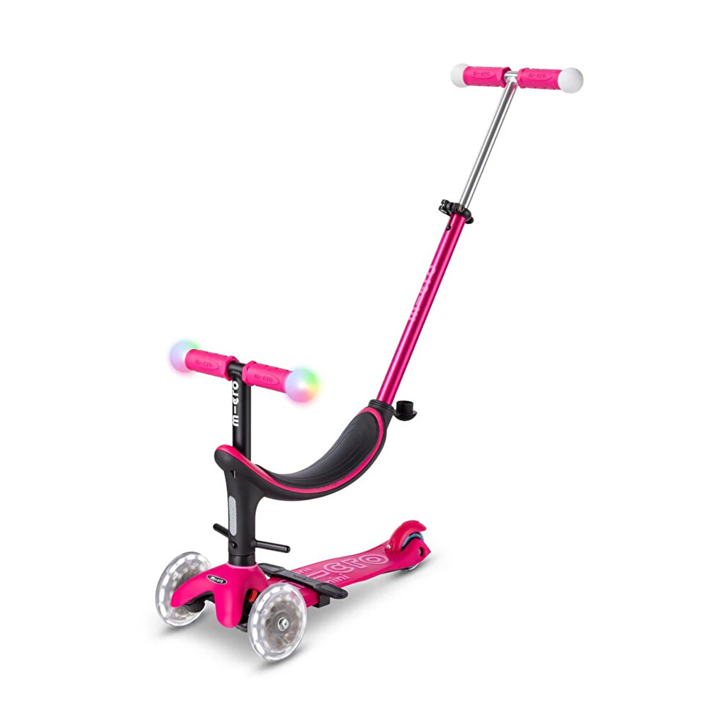 Micro Mini2Grow Deluxe Magic LED 3 Tekerlekli Scooter Pink