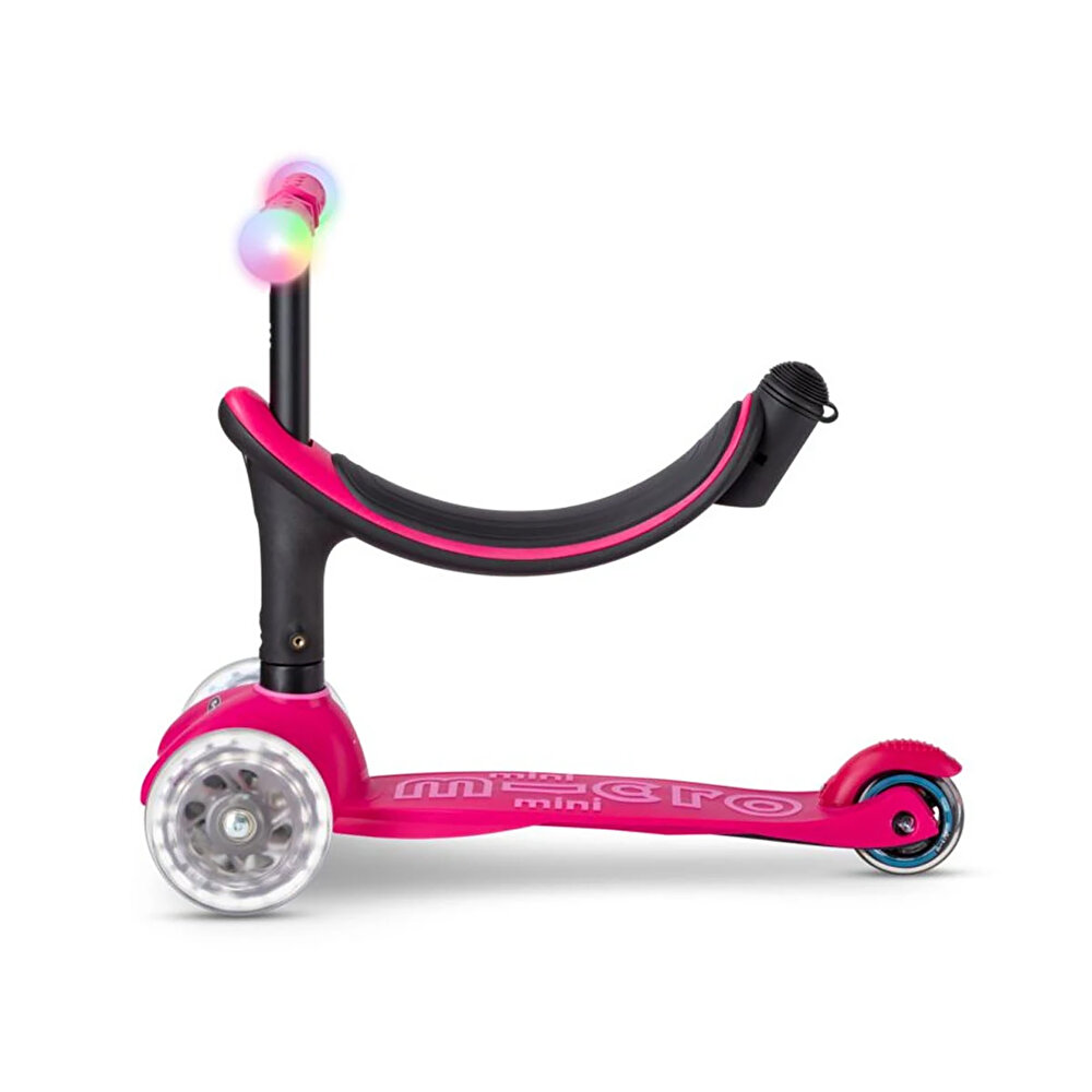 Micro Mini2Grow Deluxe Magic LED 3 Tekerlekli Scooter Pink