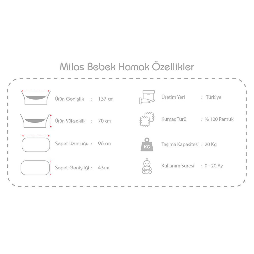 Milas Bebek Hamağı Kırmızı