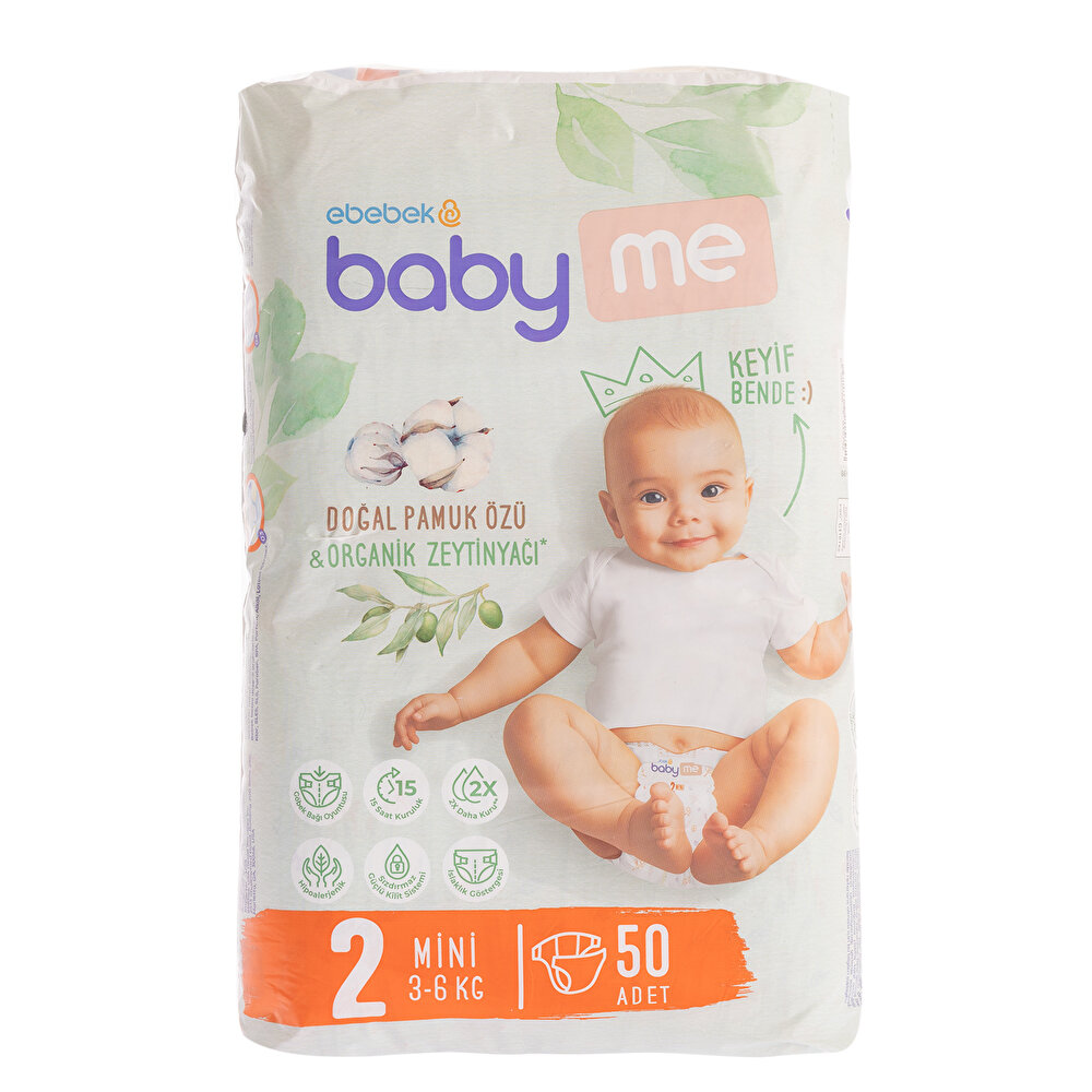 Mini 2 Numara Bebek Bezi 3-6 kg 50 Adet