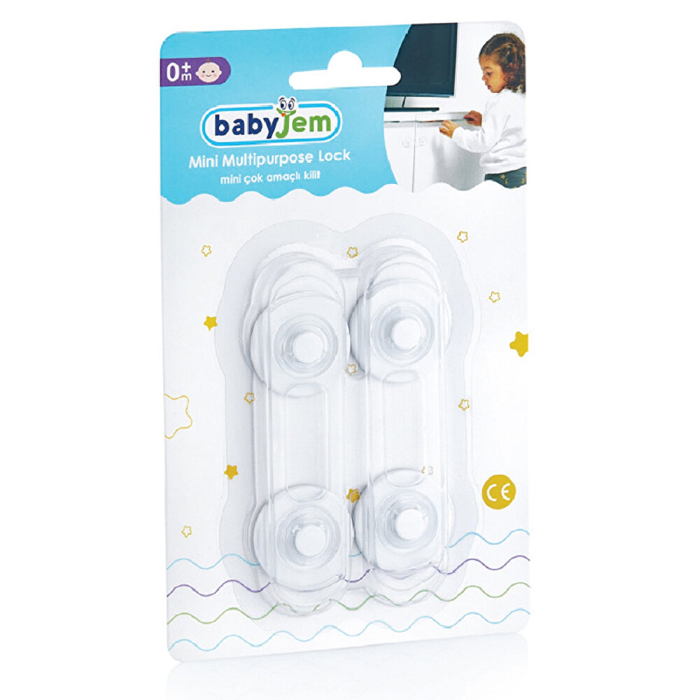 Mini Çok Amaçlı Bebek Güvenlik Kilidi Beyaz 2 Adet