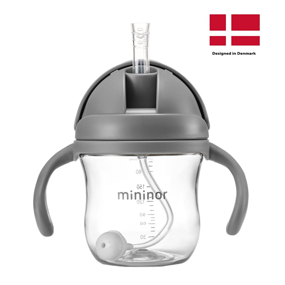 Mininor Tritan Alıştırma Bardağı 220 ml - Grey Seal