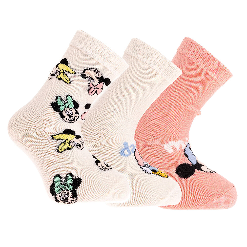 Minnie Mouse 3lü Soket Çorap Kız Bebek