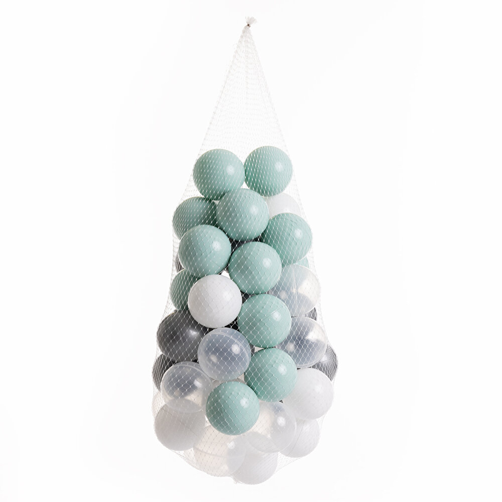 Mint-Gümüş-Beyaz-Şeffaf Havuz Topları 50'li 7 cm