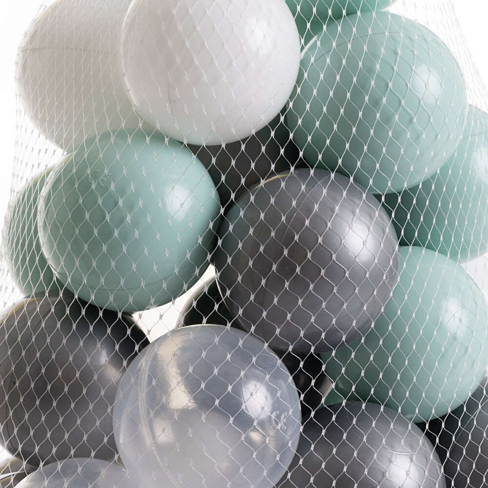 Mint-Gümüş-Beyaz-Şeffaf Havuz Topları 50'li 7 cm
