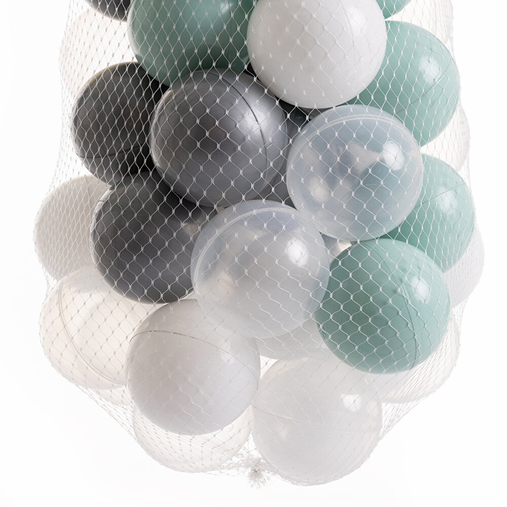 Mint-Gümüş-Beyaz-Şeffaf Havuz Topları 50'li 7 cm