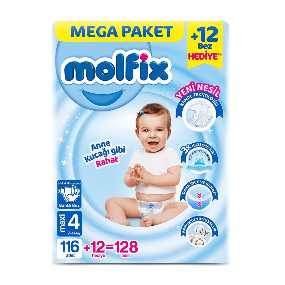 Molfıx Mega Paket 4 Beden 128 Adet