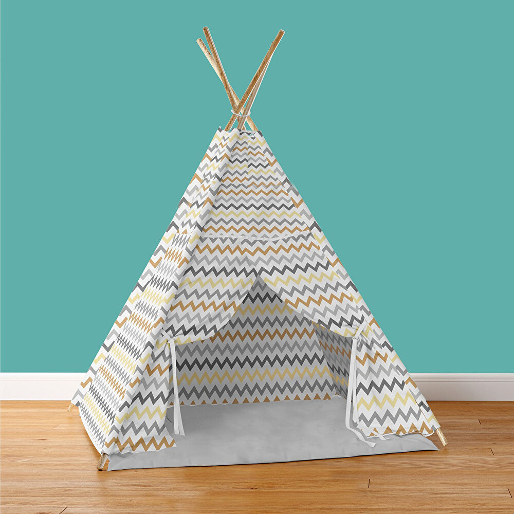Desenli Ahşap Oyun Çadırı