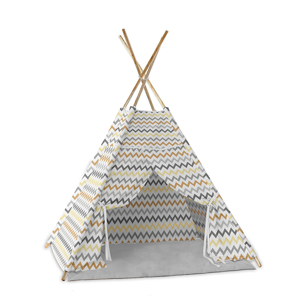 Desenli Ahşap Oyun Çadırı