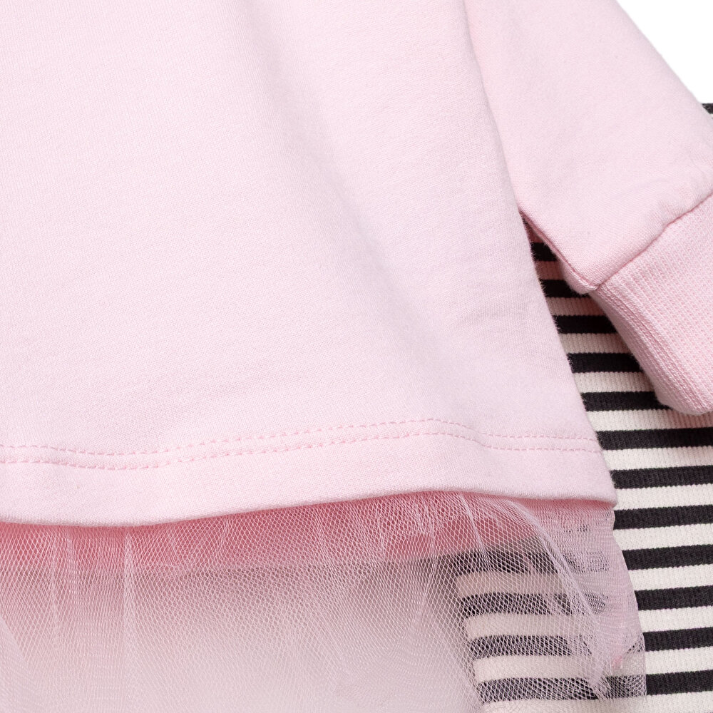 Kız Bebek Monochrome Bluz-Tayt Üç İplik Uzun Kol Reçme Paça