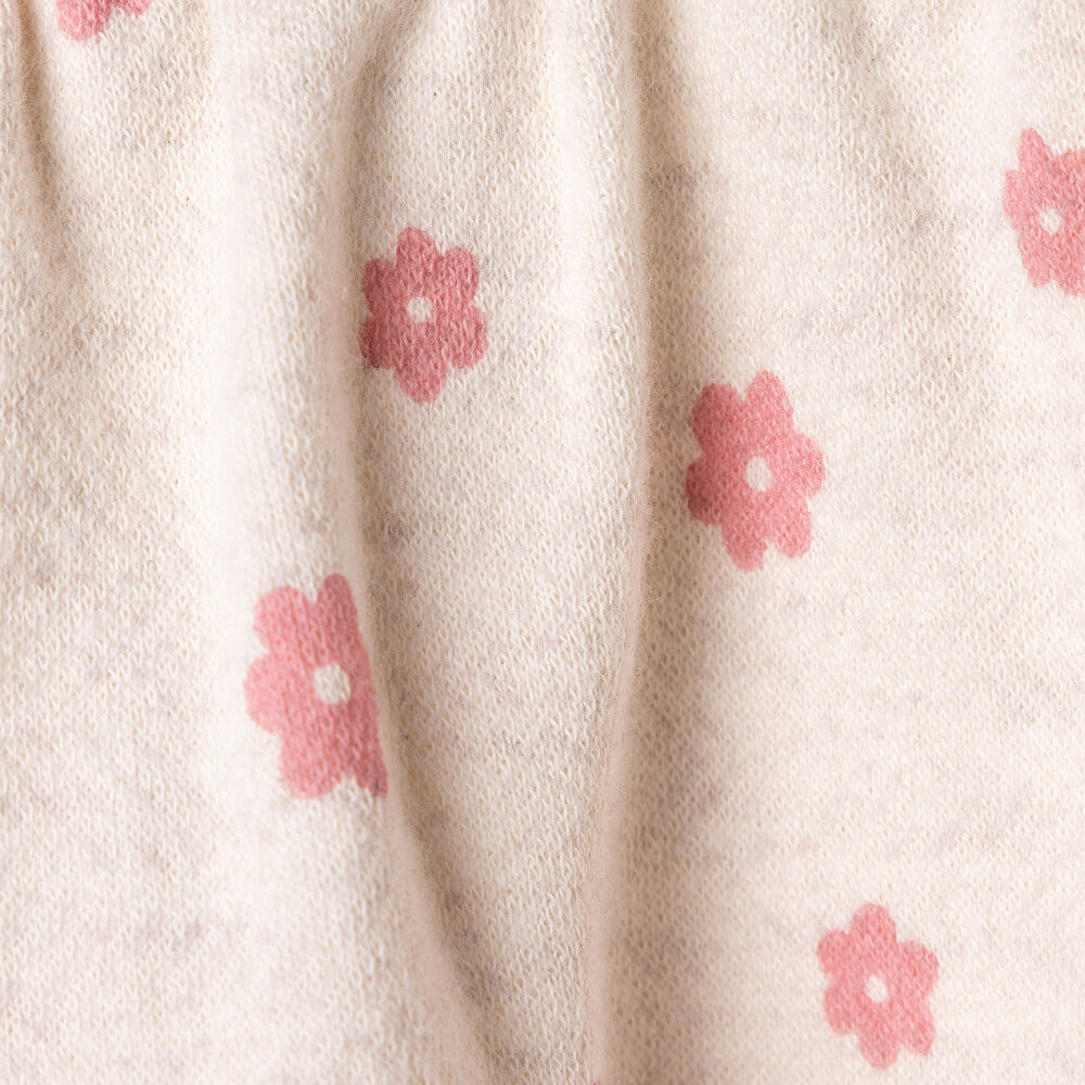 Kız Bebek Monochrome Elbise Kadife Uzun Kol