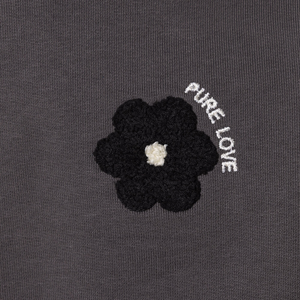 Kız Bebek Monochrome Sweatshirt - Tayt Üç İplik Reçme Paça