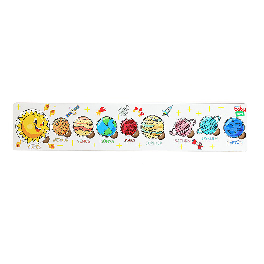 montessori ahşap gezegenler puzzle