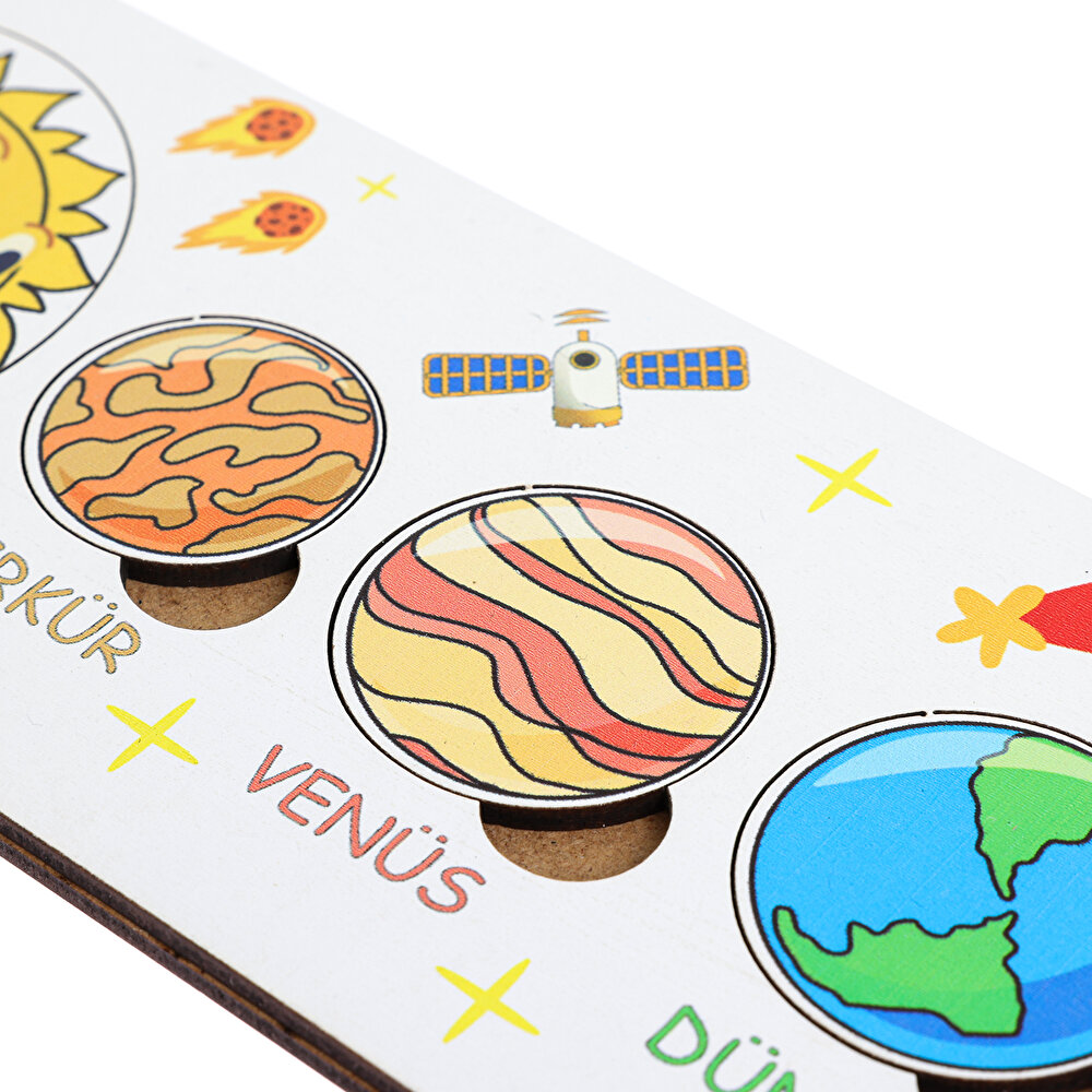 montessori ahşap gezegenler puzzle