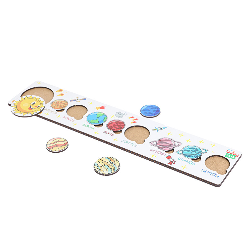 montessori ahşap gezegenler puzzle