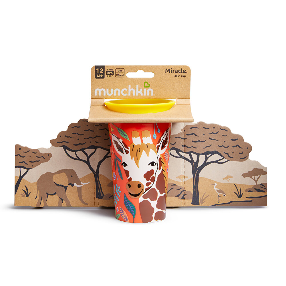 Miracle 360 Derece Zürafa Desenli Alıştırma Bardağı 1+ Yaş 266 ml
