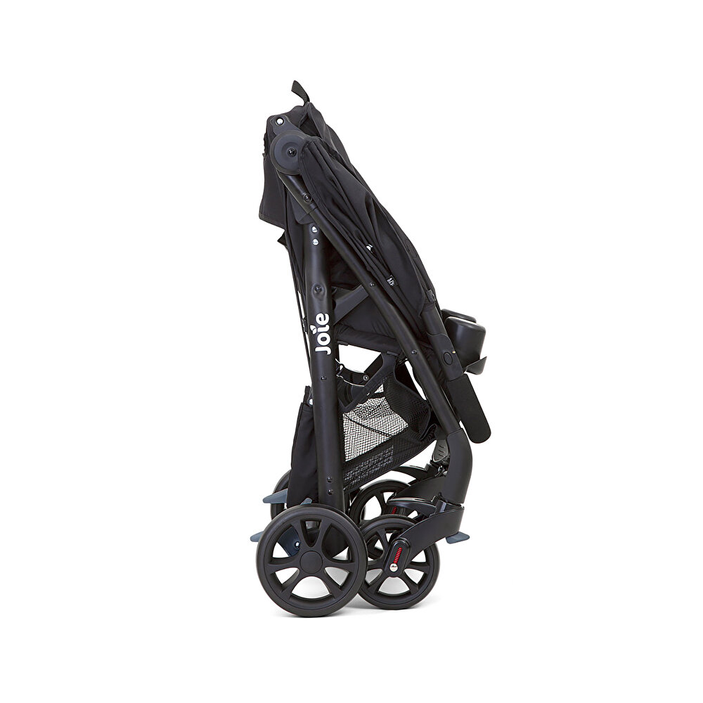 Joie Muze LX Poussette Naissance à 3 Ans (15kg) - Pliable Une Main, Allongée Plate, Compatible Siège Auto - Charbon