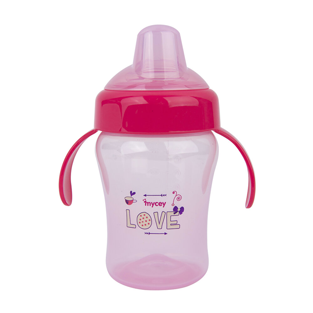 Love Kulplu Alıştırma Bardağı 0+ Ay 240 ml Pembe
