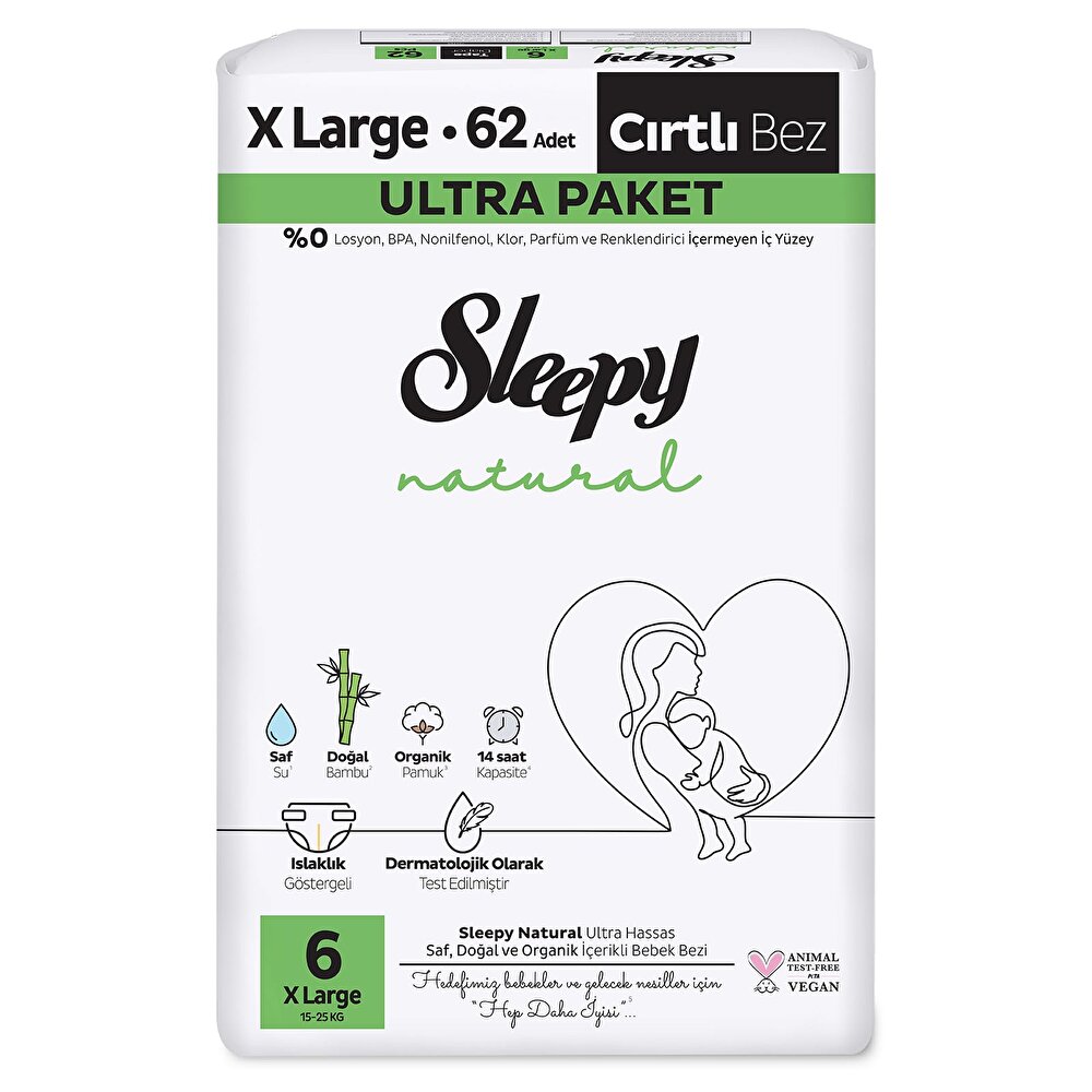 Natural 6 Beden 62 Adet