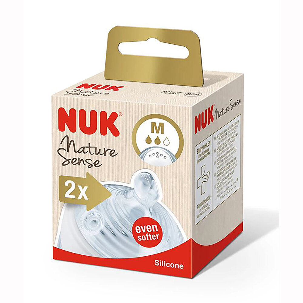 Nature Sense Biberon Emziği Silikon 6-18 Ay (M) 2li - 6 Beslenme Delikli
