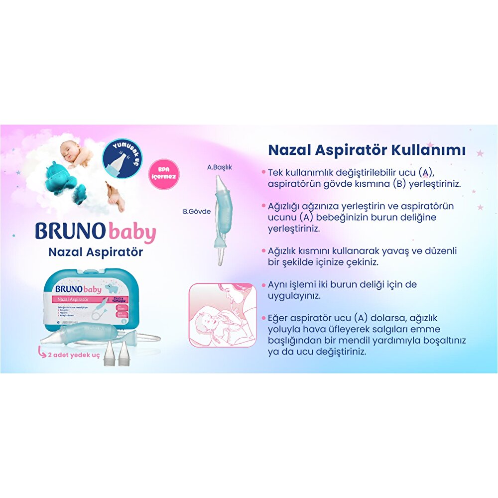 Nazal Bebek Burun Aspiratörü