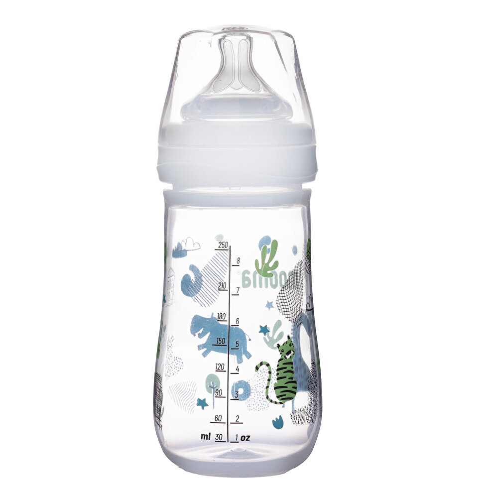 Neeko Hayvan Desenli Biberon 250 ml Orta Akış