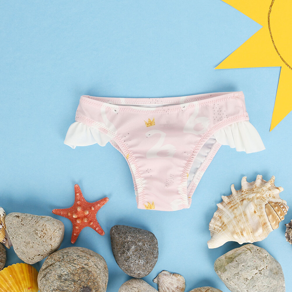 Kız Bebek Kuğu Fırfırlı Bikini Altı