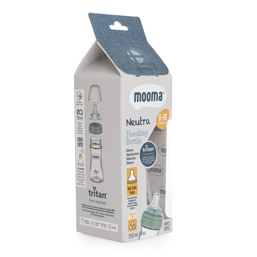 Neutra Tritan Biberon 250 ml 6-18 Ay Orta Akış Çağla Yeşili