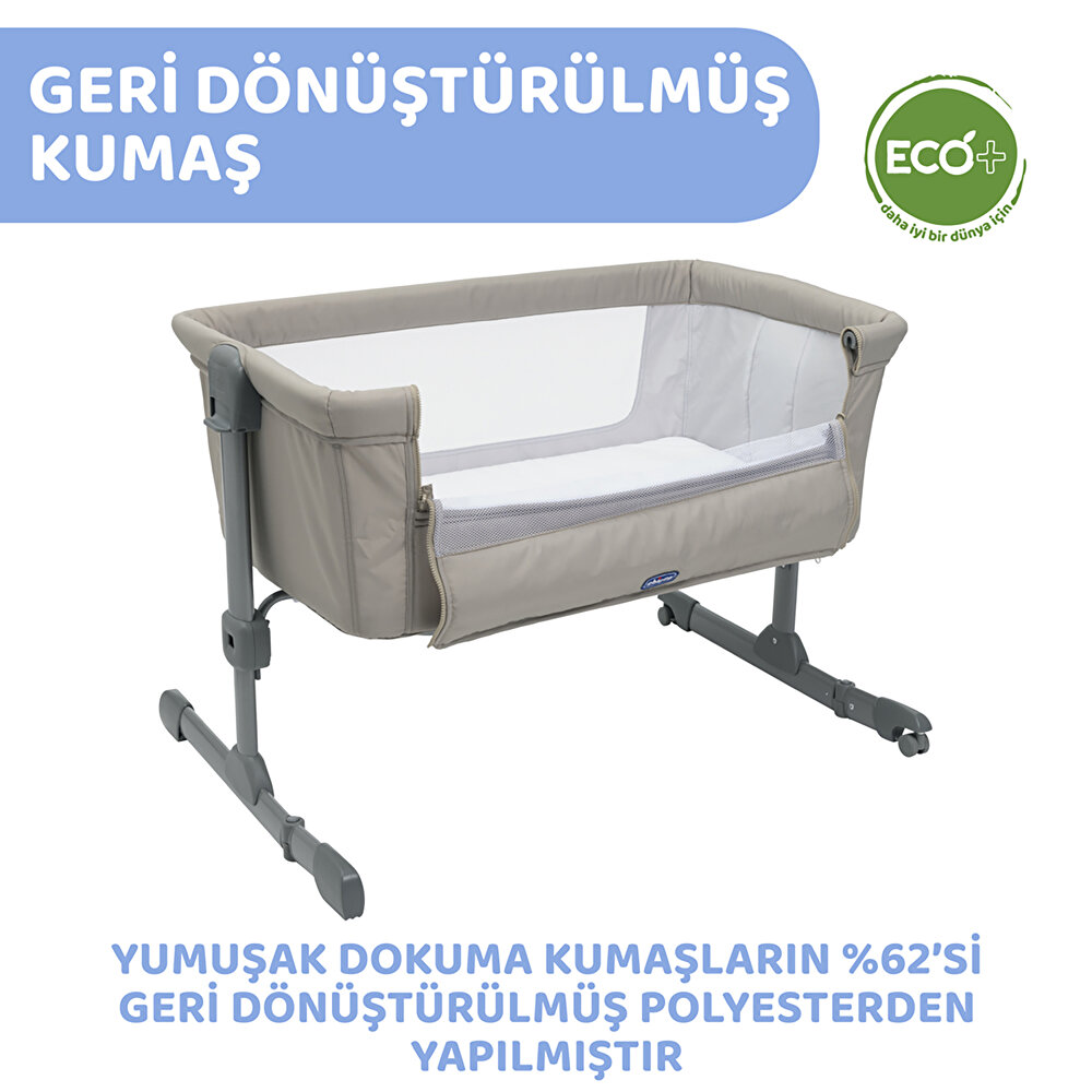 Next2me Essential Anne Yanı Asansörlü ve Yüksekliği Ayarlanabilir Beşik