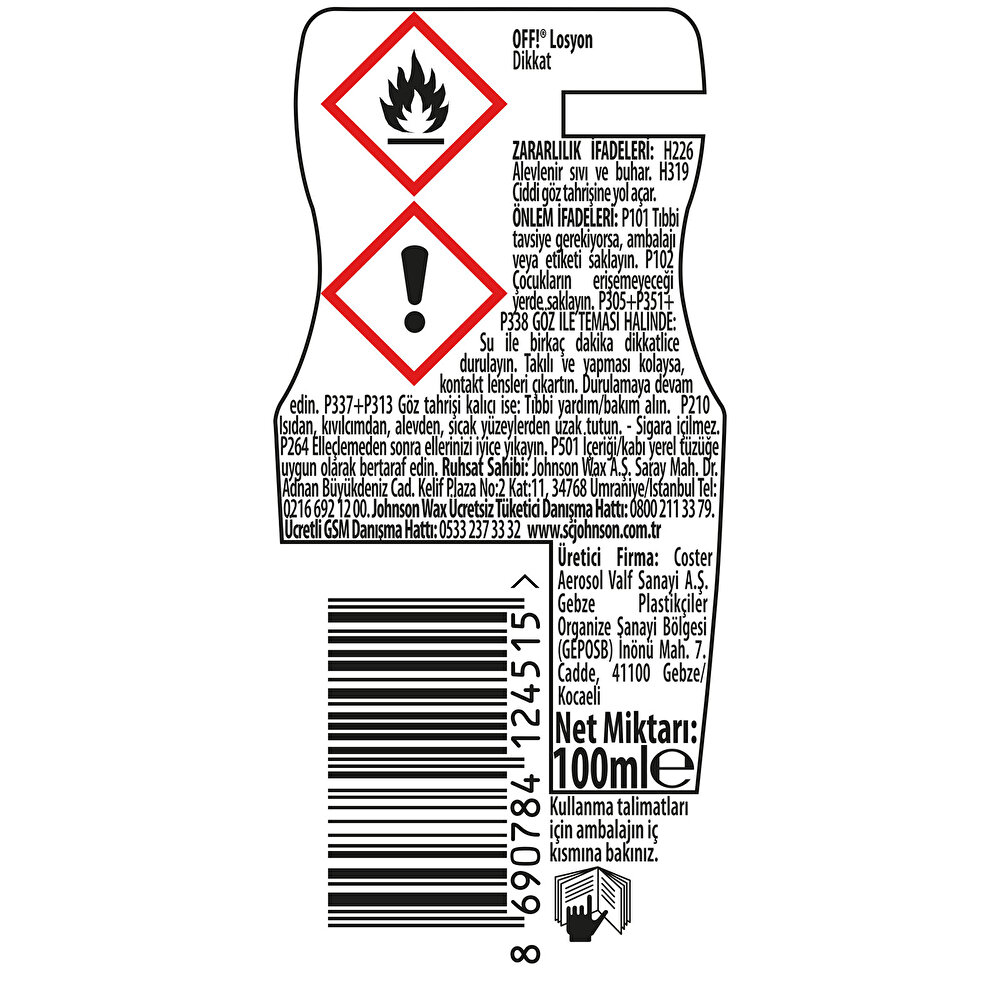 Off! Aqua Sinekkovar Sprey 100 ml