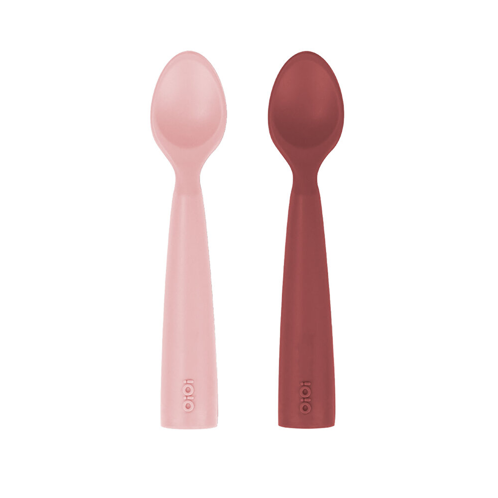 Nam Nam 2li Silikon Mama Kaşığı Pembe-Gül Kurusu